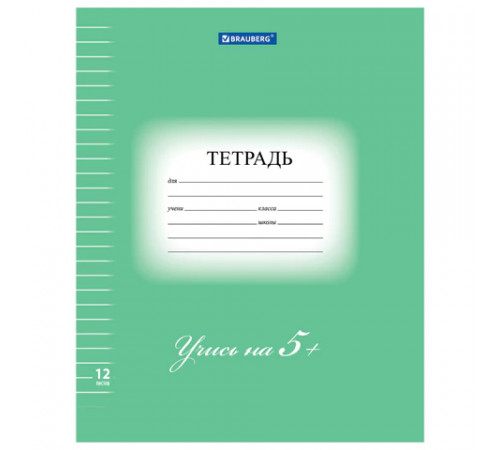 Тетрадь 12 л. BRAUBERG ЭКО 