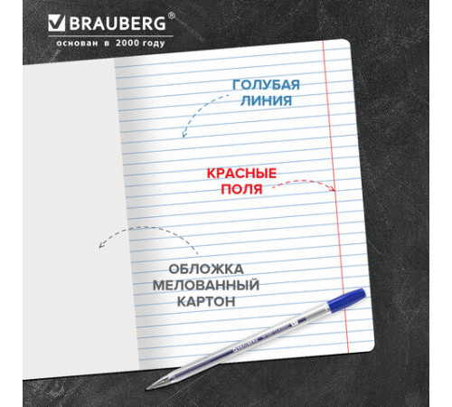 Тетрадь 24 л. BRAUBERG КЛАССИКА NEW линия, обложка картон, ЗЕЛЕНАЯ, 105705