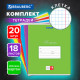 Тетради ДЭК 18 л. КОМПЛЕКТ 20 шт. BRAUBERG КЛАССИКА, клетка, обложка картон, АССОРТИ (5 видов), 106728