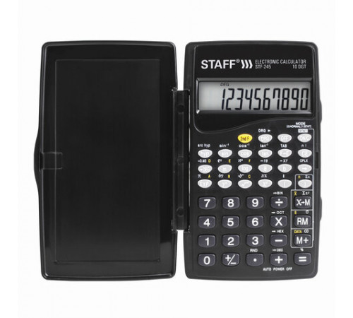 Калькулятор инженерный STAFF STF-245, КОМПАКТНЫЙ (120х70 мм), 128 функций, 10 разрядов, 250194