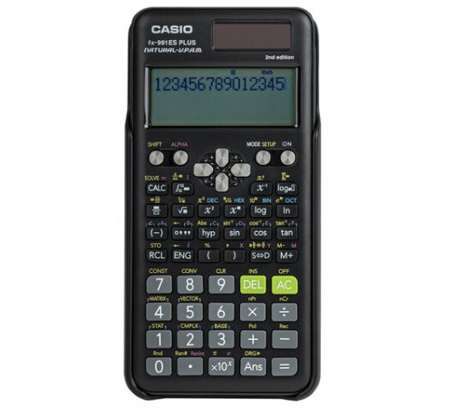 Калькулятор инженерный CASIO FX-991ES PLUS-2 (162х77 мм), 417 функций, двойное питание, сертифицирован для ЕГЭ, FX-991ESPLUS-2S