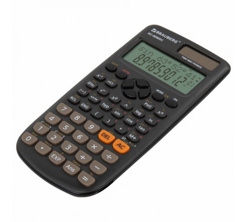 Калькулятор инженерный BRAUBERG SC-82MSС (165х84 мм), 240 функций, 10+2 разрядов, двойное питание, 271722