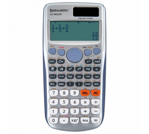 Калькулятор инженерный BRAUBERG SC-991ESP (165х84 мм), 417 функций, 10+2 разрядов, двойное питание, 271725