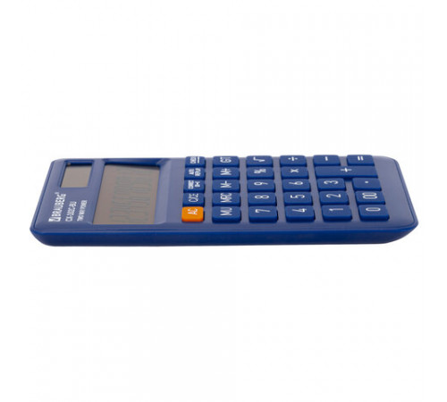 Калькулятор карманный BRAUBERG CX-102C-BU (76x126 мм), 12 разрядов, двойное питание, СИНИЙ, 272648