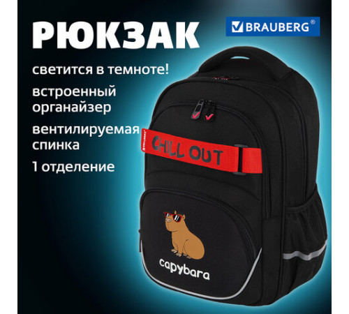 Рюкзак BRAUBERG MOTION, 2 отделения, 3 кармана, 