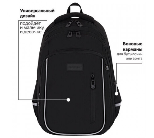 Рюкзак BRAUBERG INTENT, 2 отделения, 4 кармана, 