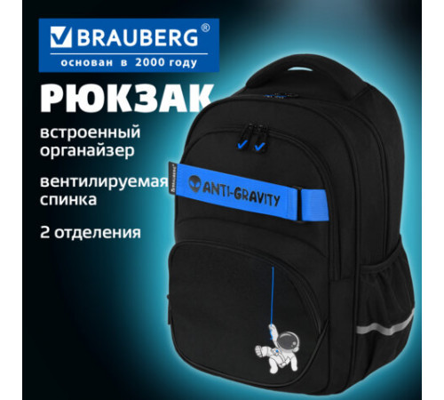 Рюкзак BRAUBERG MOTION, 2 отделения, 3 кармана, 