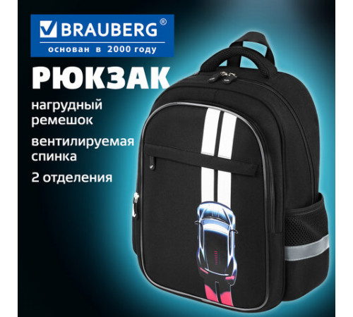 Рюкзак BRAUBERG FAVOUR, 2 отделения, 3 кармана, 