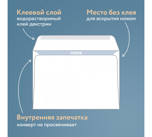 Конверты С4 (229х324 мм), клеевой слой, Куда-Кому, внутренняя запечатка, 90 г/м2, КОМПЛЕКТ 50 шт., BRAUBERG, 112178
