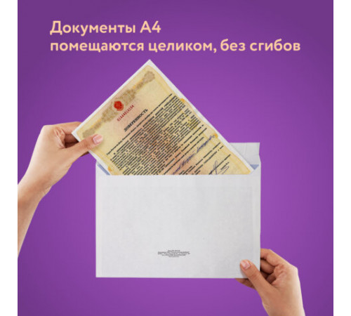 Конверты С4 (229х324 мм), отрывная лента, Куда-Кому, внутренняя запечатка, 100 г/м2, КОМПЛЕКТ 50 шт., BRAUBERG, 112183