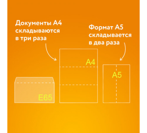 Конверты Е65 (110х220 мм), отрывная лента, внутренняя запечатка, КОМПЛЕКТ 100 шт., BRAUBERG, 112193