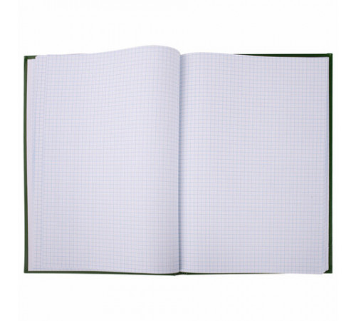 Книга учета 96 л., клетка, твердая, бумвинил, офсет, герб, А4 (200х290 мм), BRAUBERG, зеленая, 130277