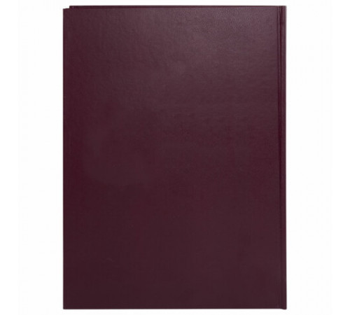 Книга учета 96 л., клетка, твердая, бумвинил, офсет, наклейка, А4 (200х290 мм), BRAUBERG, бордовая, 130279