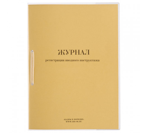 Журнал регистрации вводного инструктажа, 32 л., сшивка, пломба, обложка ПВХ, 130204