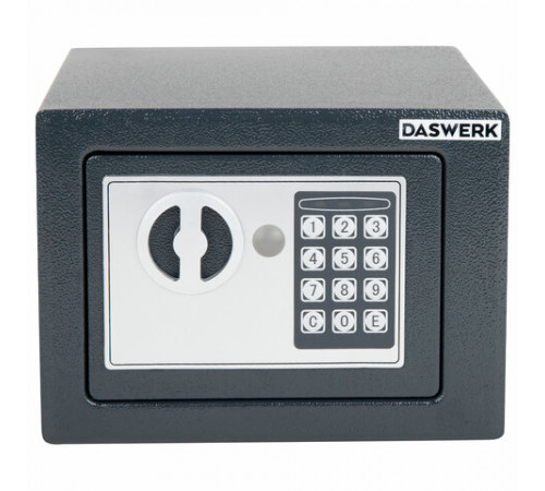Сейф мебельный DASWERK (ДАСВЕРК) SC-170EL (170х230х170 мм), электронный замок, графит, 291338
