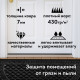 Коврик придверный 60х90 см, ЧЕРНЫЙ, грязезащитный, 430 г/м2, ПОЛУКРУГ, фактурный рисунок ЧЕШУЙКИ, ЛЮБАША, 701051
