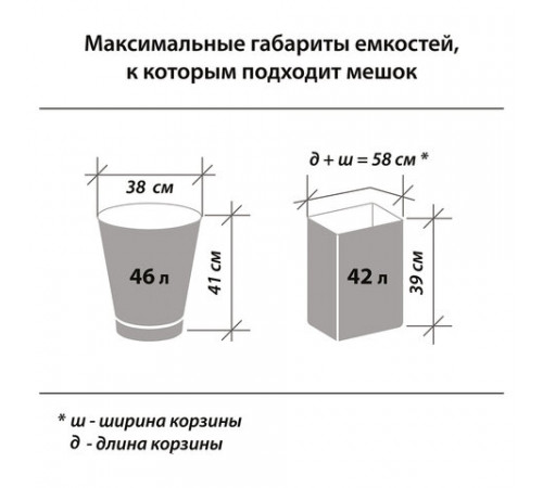 Мешки для мусора 60 л, черные, в рулоне 20 шт., ПНД 12 мкм, 60х70 см, ОФИСМАГ стандарт, 601383