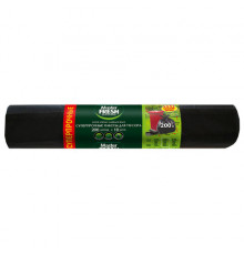 Мешки для мусора 200 л, XXXL, суперпрочные, черные, 34 мкм, 10 шт., MASTER FRESH