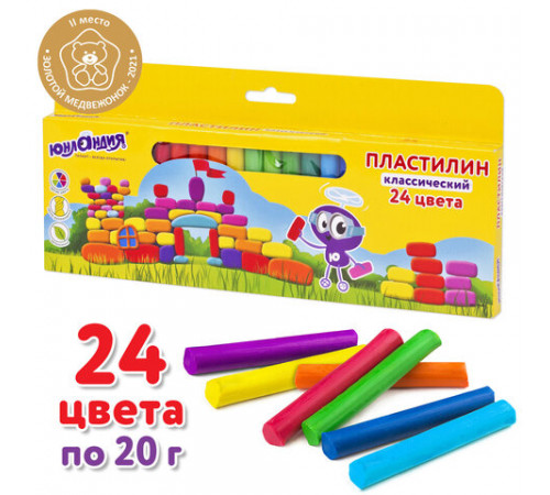 Пластилин классический ЮНЛАНДИЯ 