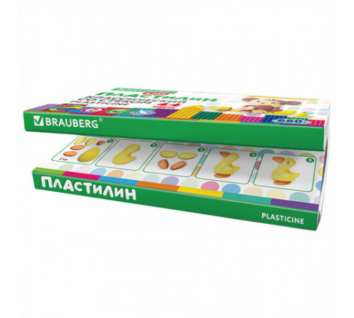 Пластилин классический BRAUBERG KIDS, 44 цвета, 660 грамм, стек, ВЫСШЕЕ КАЧЕСТВО, 106679