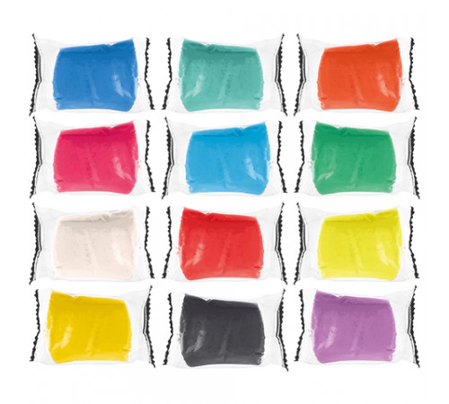 Пластилин-тесто для лепки BRAUBERG KIDS, 12 цветов., 600 г, 6 формочек, 1 скалка, ведерко, 106721