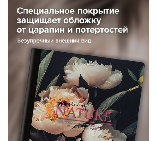 Тетрадь А4 96 л. BRAUBERG, на сшивке с корешком, клетка, обложка картон, 
