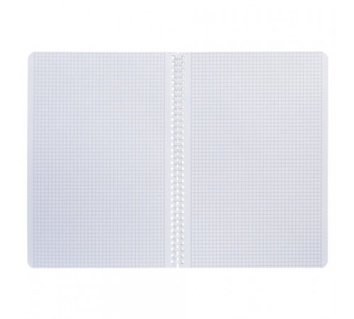 Тетрадь А4 80 л,. HATBER, гребень, клетка, Soft-touch ламинация, 