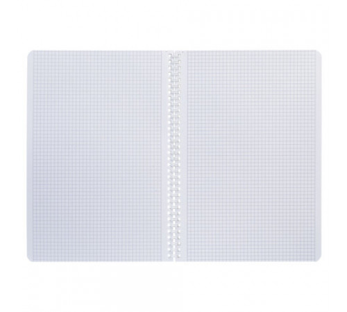 Тетрадь А4 80 л., HATBER, гребень, клетка, Soft-touch ламинация, цветной срез, 