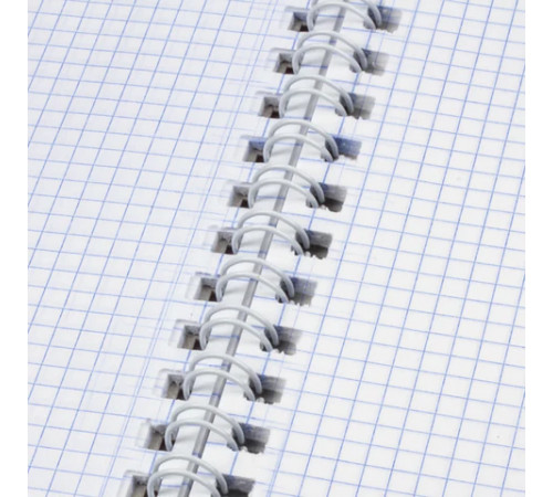Тетрадь А4, 120 л., BRAUBERG, гребень, клетка, глянцевый лак, 