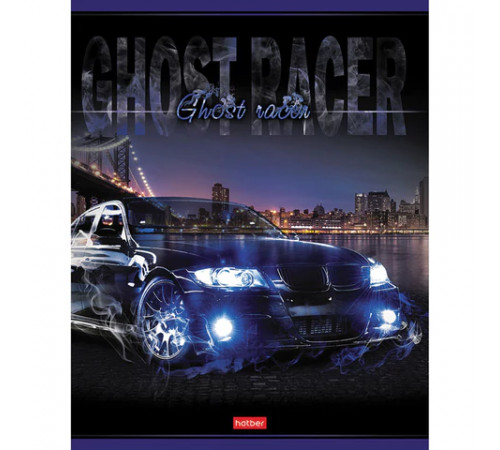 Тетрадь А5 48 л. HATBER скоба, клетка, выборочный лак, 