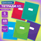 Тетради ДЭК А5 48 л. КОМПЛЕКТ 5 шт. BRAUBERG, скоба, клетка, выборочный лак, 