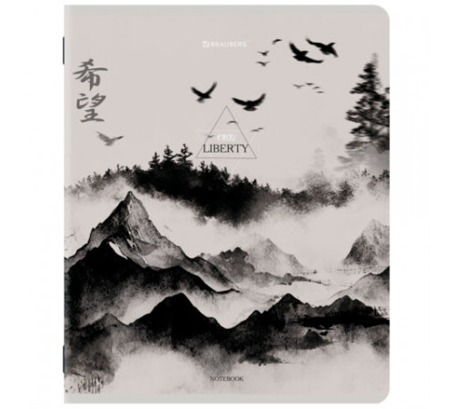Тетради ДЭК А5 48 л. КОМПЛЕКТ 5 шт. BRAUBERG скоба, клетка, матовая ламинация, CALM NATURE, 404951