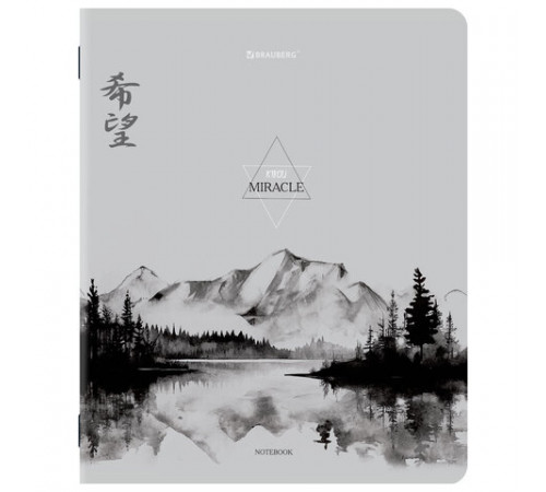 Тетради ДЭК А5 48 л. КОМПЛЕКТ 5 шт. BRAUBERG скоба, клетка, матовая ламинация, CALM NATURE, 404951
