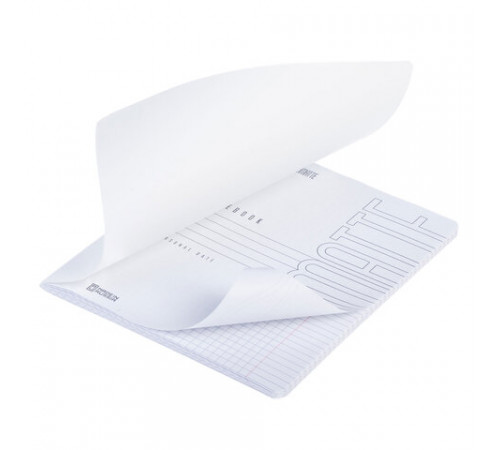 Тетрадь А5, 48 л., HATBER, скоба, клетка, Soft-touch ламинация, СОЛО 