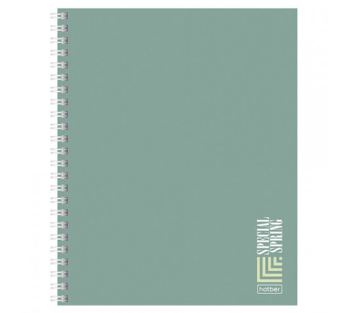 Тетрадь А5, 80 л., HATBER, гребень, линия, Soft-touch ламинация, 