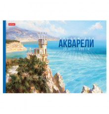 Альбом для акварели А4 20 л., бумага 200 г/м2, склейка, подложка, HATBER, 