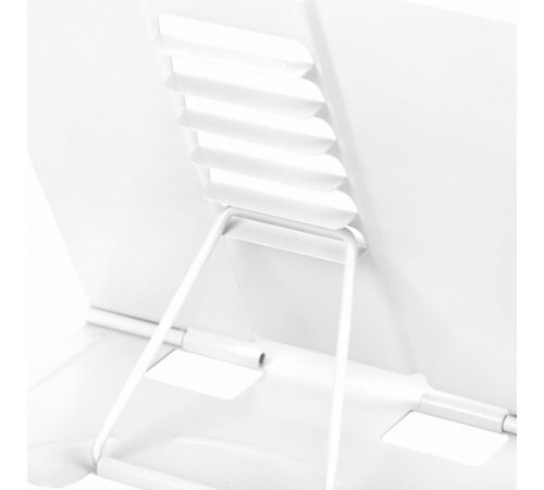 Подставка для книг и учебников большая BRAUBERG, White, регулируемый угол наклона, металлическая, 238056