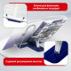 Подставка для книг и учебников BRAUBERG LINE+, металлическая, синяя, европодвес, 238071