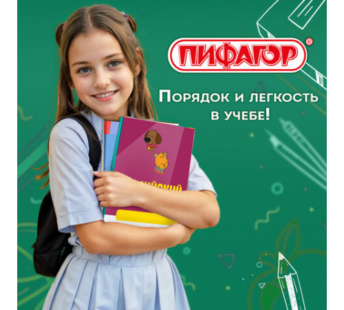 Пленка самоклеящаяся для учебников и книг, 45х30 см, комплект 10 шт., глянцевая, ПИФАГОР, 227202