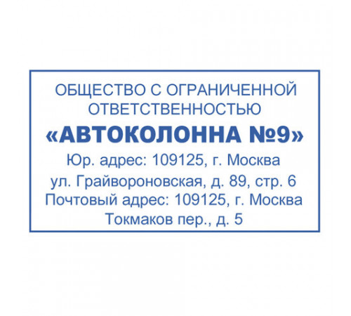 Оснастка для штампа, оттиск 60х33 мм, синий, TRODAT 4928 P3, корпус черный, подушка, 53122