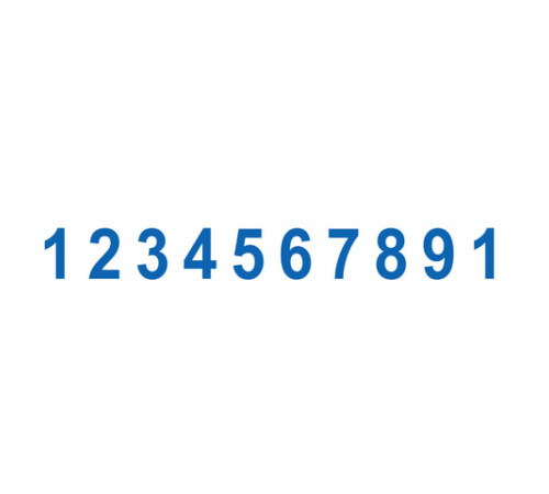 Нумератор металлический, 10 разрядов, оттиск 47х5 мм, синий, TRODAT 55510, подушка, 173113