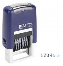 Нумератор 6-разрядный STAFF, оттиск 22х4 мм, 