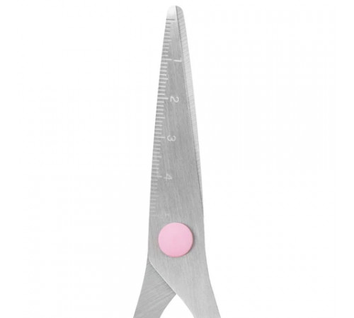 Ножницы BRAUBERG KIDS 130 мм, ручки розовые, закругленные лезвия с линейкой, 274063