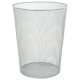 Корзина для бумаг, 9 л, металлическая, серебристая, BRAUBERG 