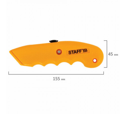 Нож универсальный мощный STAFF PRO, автофиксатор с 3 положениями, ABS-пластик, 238733