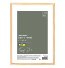 Рамка 21х30 см небьющаяся, аналог IKEA, багет 12 мм дерево, BRAUBERG 
