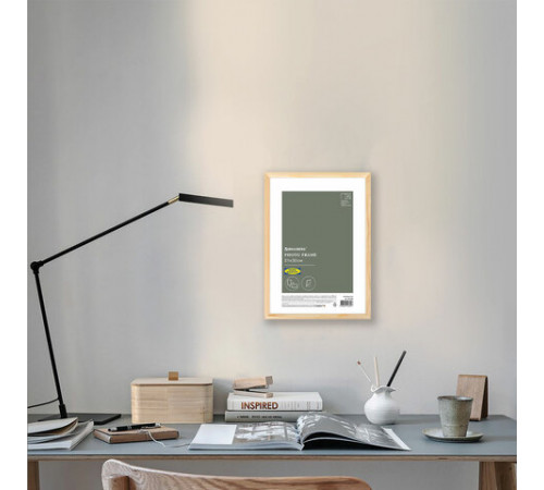 Рамка 21х30 см небьющаяся, аналог IKEA, багет 12 мм дерево, BRAUBERG 