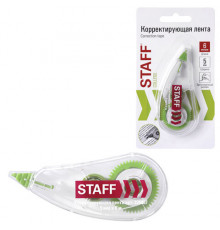Корректирующая лента STAFF College, 5 мм х 6 м, корпус прозрачный, блистер, 226807