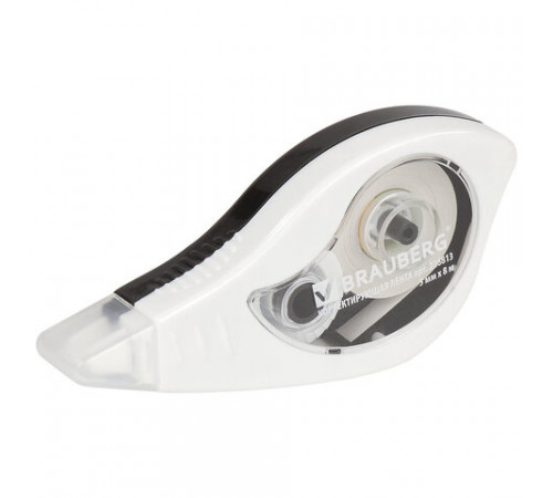 Корректирующая лента BRAUBERG BLACK&WHITE, 5 мм х 8 м, корпус белый, механизм перемотки, блистер, 226813