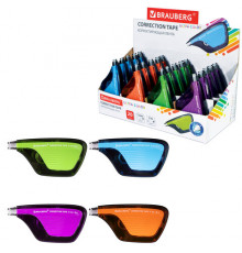 Корректирующая лента BRAUBERG ULTRA COLOR, 5 мм х 8 м, корпус ассорти, дисплей, 229065